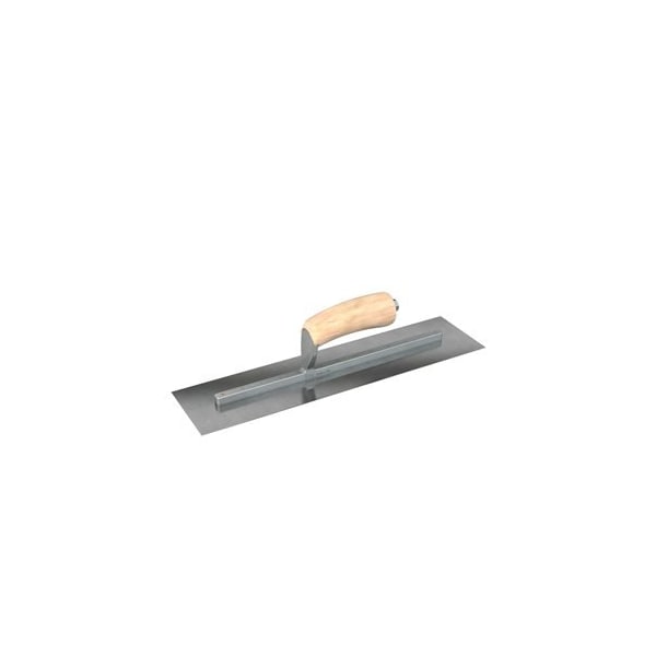 Steel City Trowels By Bon Bon 66-232 Finish Trowel, Square, Carbon Steel, 14 X 5, Wood 66-232 - main
